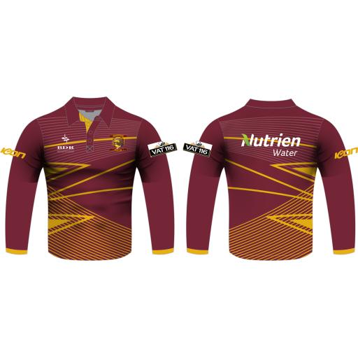 Shoalwater Bay Maroon Playing Top Long Sleeve